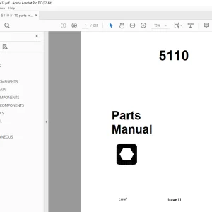 Ditch Witch 5110 Parts Manual 053-412 PDF