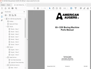 Ditch Witch 60–1200 Boring Machine Parts Manual 7053-0097 PDF