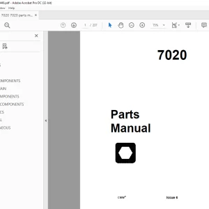 Ditch Witch 7020 Parts Manual 053-448 PDF