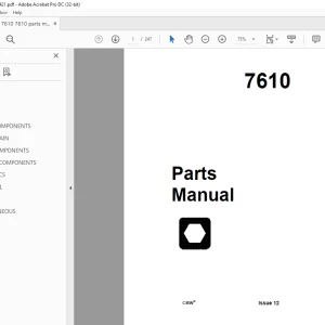 Ditch Witch 7610 Parts Manual 053-421 - PDF