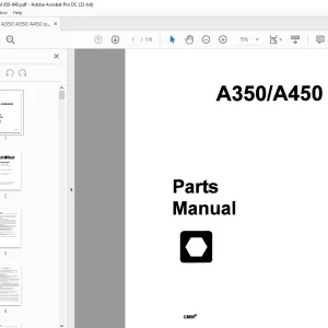 Ditch Witch A350 / A450 Parts Manual 050-640 PDF