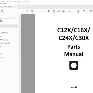 Ditch Witch C12X / C16X / C24X / C30X Trencher Parts Manual 053-2871 PDF