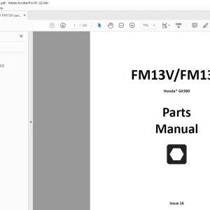 Ditch Witch FM13V/FM13X Honda® GX390 Parts Manual 053-2253 PDF