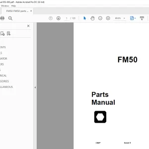 Ditch Witch FM50 Parts Manual 053-093 PDF