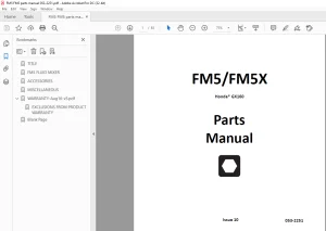 Ditch Witch FM5/FM5X Honda® GX160 Parts Manual 053-2251 PDF