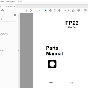 Ditch Witch FP22 (Fluid Pac) Parts Manual 053-452 PDF