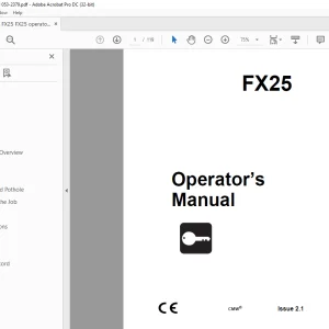 Ditch Witch FX25 Operator's Manual 053-2379 PDF