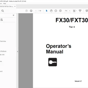 Ditch Witch FX30 / FXT30 Tier 4 Operator’s Manual 053-2632 PDF