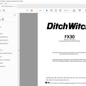 Ditch Witch FX30 Parts Manual 053-087 - PDF DOWNLOAD