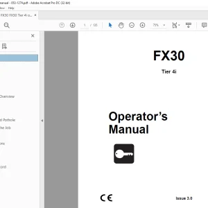 Ditch Witch FX30 Tier 4i Operator’s Manual 053-1274 PDF