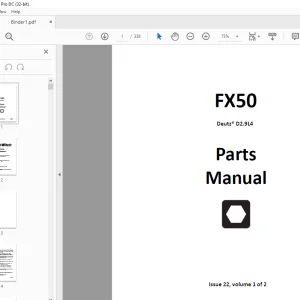Ditch Witch FX50 Deutz® D2.9L4 Parts Manual 053-2559 - PDF DOWNLOAD