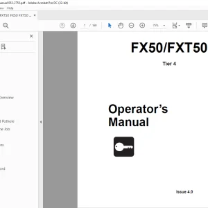 Ditch Witch FX50 / FXT50 Tier 4 Operator’s Manual 053-2755 PDF