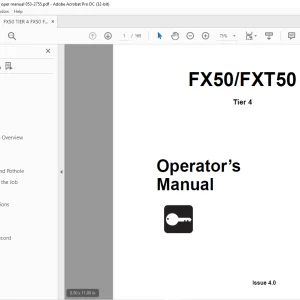 Ditch Witch FX50 FXT50 Tier 4 Parts Manual 053-2755 PDF