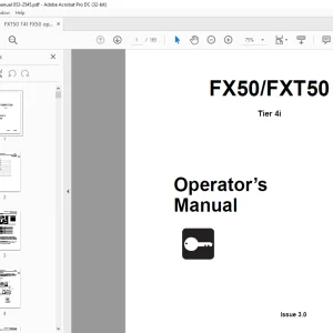 Ditch Witch FX50 / FXT50 Tier 4i Operator’s Manual 053-2545 PDF