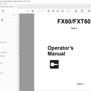 Ditch Witch FX60 / FXT60 Tier 4 Operator’s Manual 053-2754 PDF