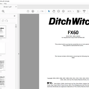 Ditch Witch FX60 Parts Manual 053-102 - PDF DOWNLOAD