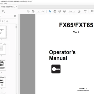 Ditch Witch FX65 / FXT65 Tier 4 Operator’s Manual 053-2865 PDF