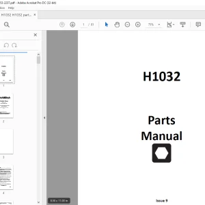 Ditch Witch H1032 Parts Manual 053-2237 - PDF DOWNLOAD