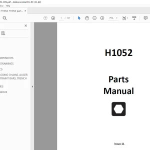 Ditch Witch H1052 Combo Attachment Parts Manual 053-2352 PDF