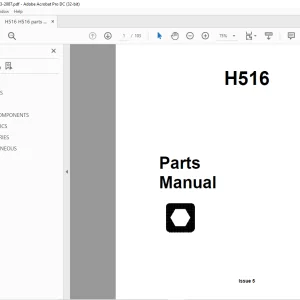 Ditch Witch H516 Parts Manual 053-2087 - PDF DOWNLOAD