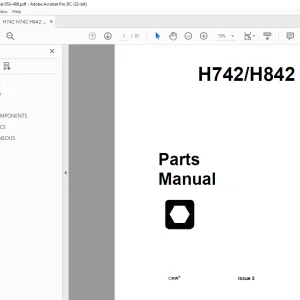 Ditch Witch H742 / H842 Parts Manual 053-488 - PDF DOWNLOAD