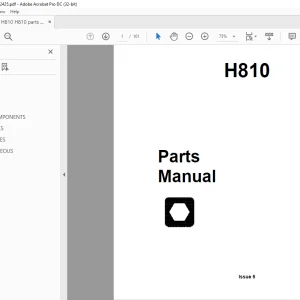 Ditch Witch H810 Parts Manual 053-2425 - PDF DOWNLOAD