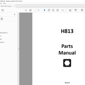 Ditch Witch H813 Parts Manual 053-2092 - PDF DOWNLOAD