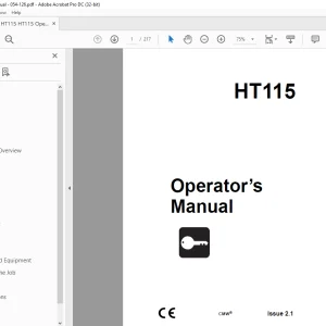 Ditch Witch HT115 Operator's Manual 054-126 - PDF DOWNLOAD