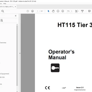 Ditch Witch HT115 Tier 3 Operator’s Manual 053-1218 - PDF DOWNLOAD