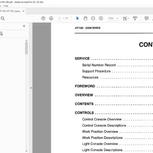 Ditch Witch HT150 Tractor Operator's Manual 054-506 PDF