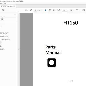 Ditch Witch HT150 Tractor Parts Manual 053-438 - PDF DOWNLOAD