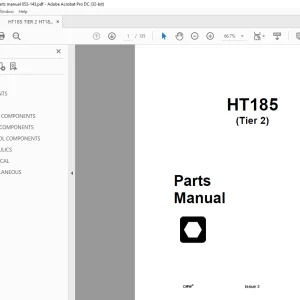 Ditch Witch HT185 Tier 2 Tractor Parts Manual 053-143 PDF