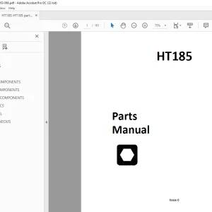 Ditch Witch HT185 Tractor Parts Manual 053-066 PDF