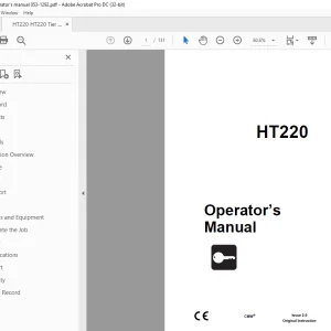 Ditch Witch HT220 Operator’s Manual 053-1292 - PDF DOWNLOAD