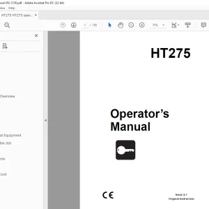 Ditch Witch HT275 Operator’s Manual 053-3130 PDF