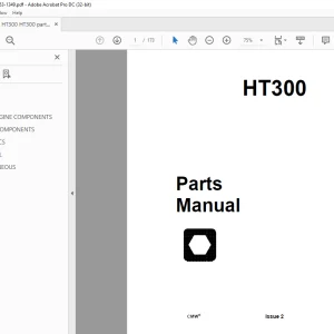 Ditch Witch HT300 Tractor Parts Manual 053-1349 - PDF DOWNLOAD