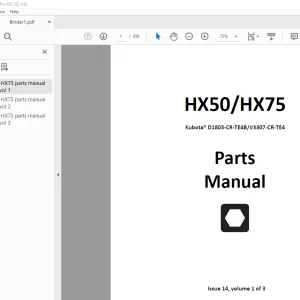 Ditch Witch HX50 / HX75 Parts Manual 053-3083 PDF