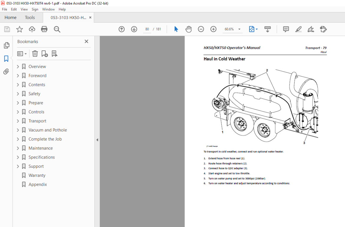 Ditch Witch HX50 Kubota® D1803-CR-TE4B Operator’s Manual 053-3103 PDF ...