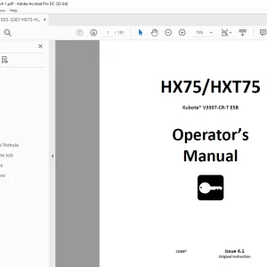Ditch Witch HX75 / HXT75 Operator’s Manual 053-3267 PDF