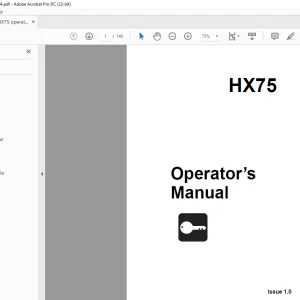 Ditch Witch HX75 Operator’s Manual 053-3104 - PDF DOWNLOAD
