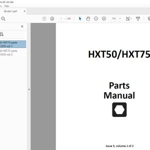 Ditch Witch HXT50 HXT75 Parts Manual 053-3355 - PDF DOWNLOAD