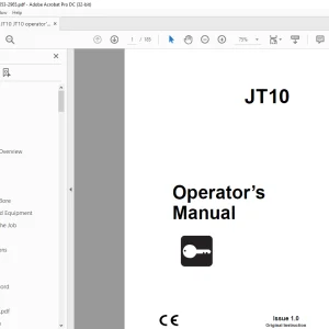 Ditch Witch JT10 Operator's Manual 053-2965 - PDF DOWNLOAD