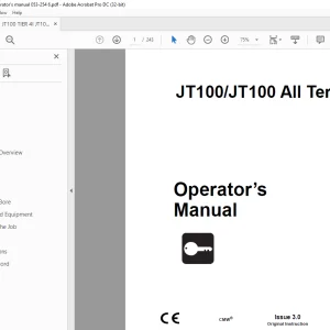 Ditch Witch JT100 / JT100 All Terrain Operator’s Manual 053-2546 PDF