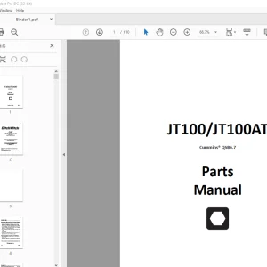Ditch Witch JT100 / JT100 All Terrain T4 Parts Manual 053-1245 PDF