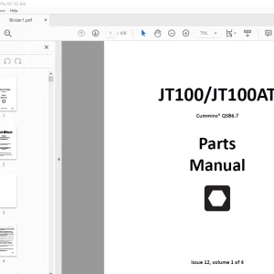 Ditch Witch JT100 / JT100 All Terrain T4 Parts Manual 053-1245 PDF