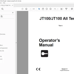 Ditch Witch JT100 / JT100 All Terrain Operator’s Manual 053-2814 PDF