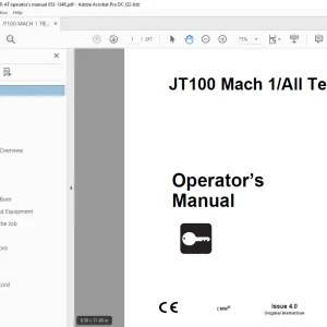 Ditch Witch JT100 Mach 1/All Terrain Operator’s Manual 053-1348 PDF