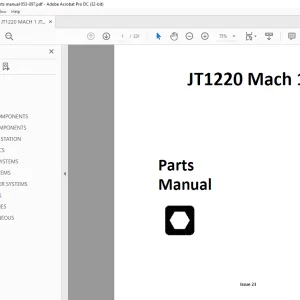 Ditch Witch JT1220 Mach 1 Parts Manual 053-097 PDF