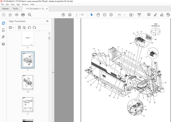 Ditch Witch JT1720 Mach 1 Parts Manual 053-079 PDF - HeyDownloads ...