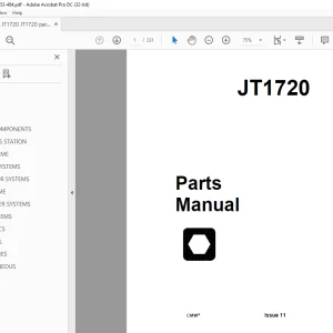 Ditch Witch JT1720 Parts Manual 053-484 PDF